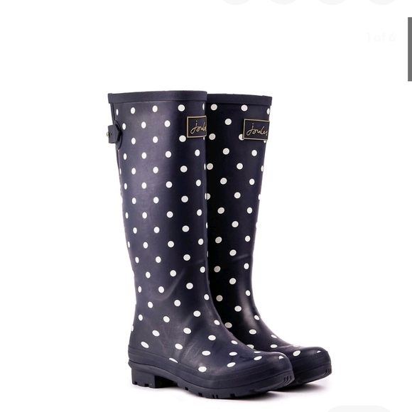 ⚡JOULES polkadot tall rain boots - Picture 1 of 11